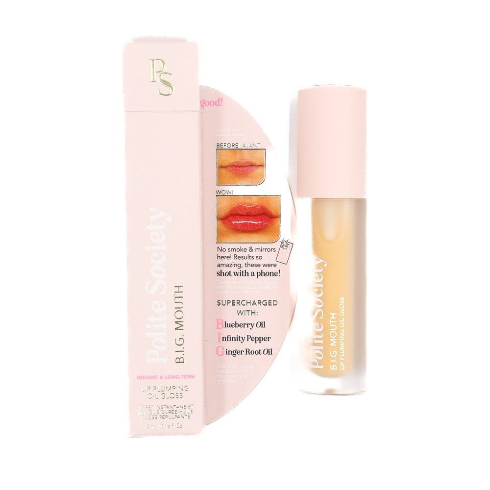 Polite Society - B.I.G. Mouth Lip Plumping Oil Gloss - Clear - 5 ml / 0.16 fl oz